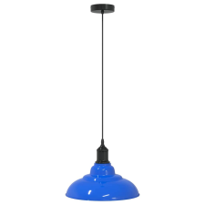 vidaXL függőlámpa magassága állítható E27 fényes sötétkék Ø 31 cm fém (4103436) világítás