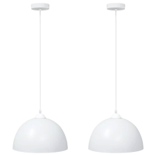 vidaXL függőlámpák 2 db Állítható magasságú E27 fehér Ø 30 cm Fém (4103452) világítás