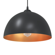 vidaXL függőlámpák 2 db Állítható magasságú E27 fekete Ø 30 cm Fém világítás