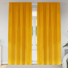 vidaXL Függöny Mustár sárga Poliészter 140 x 245 cm Dekoratív függöny lakástextília