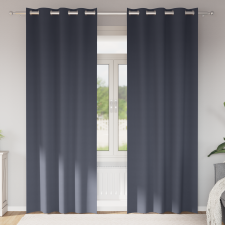 vidaXL Függönyök 2 pcs Antracitszürke 225 x 140 cm Poliészter lakástextília