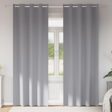 vidaXL Függönyök 2 pcs Világosszürke 245 x 140 cm Poliészter lakástextília