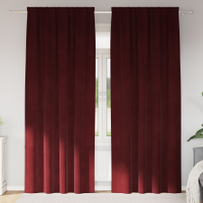 vidaXL Függönyök Borvörös Poliészter 140 x 245 cm Dekoratív betétek lakástextília