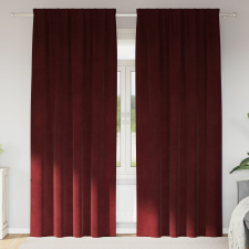 vidaXL Függönyök Borvörös Poliészter 140 x 260 cm Függönyök lakástextília