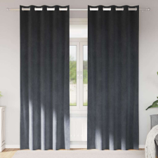 vidaXL Függönyök függönyökkel 2 pcs Világosszürke 140 x 245 cm Bársony lakástextília