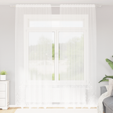 vidaXL Függönyök függönyökkel Fehér 150 x 280 cm Poliészter lakástextília