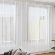 vidaXL Függönyök függönyökkel Fehér 600 x 260 cm Poliészter lakástextília