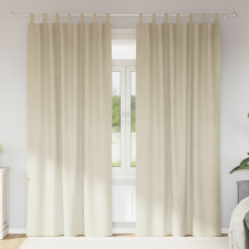 vidaXL Függönyök Krém Poliészter 140 x 225 cm Dekoratív elemek lakástextília
