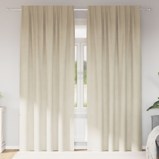 vidaXL Függönyök Krém Poliészter 140 x 260 cm Függönyök Négyszögletes lakástextília