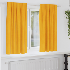 vidaXL Függönyök Mustár sárga Poliészter 175 x 140 cm Tartós Függönyök lakástextília