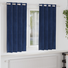 vidaXL Függönyök Sötét kék Poliészter 140 x 175 cm Dekoratív Betétek lakástextília