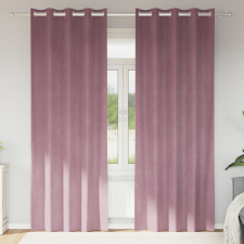 vidaXL Függönyök Sötét rózsaszín Poliészter 140 x 245 cm lakástextília