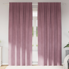 vidaXL Függönyök Sötét rózsaszín Poliészter 140 x 260 cm lakástextília