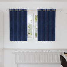 vidaXL Függönyök Sötétkék Poliészter 140 x 140 cm Dekoratív betétek lakástextília
