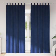 vidaXL Függönyök Sötétkék Poliészter 140 x 245 cm Dekoratív betétek lakástextília