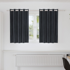 vidaXL Függönyök Sötétszürke Poliészter 140 x 140 cm Modern Függönyök lakástextília