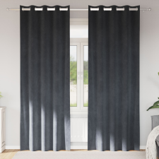 vidaXL Függönyök Világosszürke Poliészter 140 x 260 cm Dekoratív Betétek lakástextília