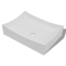 vidaXL Fürdőszoba Kerámia Porcelán Mosogató Müvészet Mosdó Fehér Magasfényű (140700) szaniter