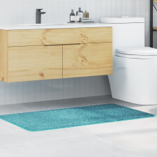 vidaXL Fürdőszoba Szőnyeg Négyszögletes Türkiz 70x120 cm Polipropilén Csúszásmentes lakástextília