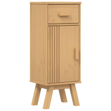 vidaXL Fürdőszoba Tároló Szekrény 35x30x90 cm Tömör Fenyő (42001358) fürdőszoba bútor