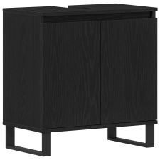 vidaXL Fürdőszobai Mosdókagyló Szekrény Fekete Tölgy 58x33x60 cm Műgyanta (862889) fürdőszoba bútor