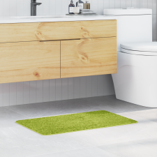 vidaXL Fürdőszobai Szőnyeg Négyszögletes Zöld 50x80 cm Poliészter Csúszásgátló lakástextília