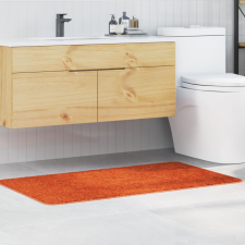 vidaXL Fürdőszőnyeg Téglalap Narancs 70x120 cm Poliészter Csúszásmentes lakástextília