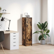 vidaXL füstölt tölgy szerelt fa magasszekrény 29,5x34x119,5 cm bútor