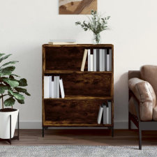 vidaXL füstölt tölgyszínű szerelt fa könyvespolc 69,5 x 32,5 x 90 cm bútor