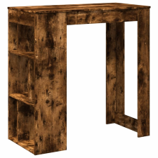 vidaXL füstös tölgy szerelt fa bárasztal tárolókkal 102x50x103,5 cm (854359) bútor