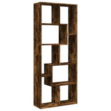 vidaXL füstös tölgy szerelt fa elválasztó könyvespolc 67x25x161,5 cm (858079) bútor