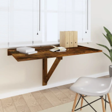 vidaXL Füstös tölgy szerelt fa összecsukható fali asztal 100x60x56 cm bútor