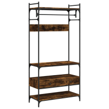 vidaXL füstös tölgy szerelt fa ruhásszekrény fiókokkal 89x39x184,5 cm (838955) bútor