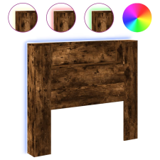 vidaXL füstös tölgy színű áthidalószekrény LED-ekkel 120x16,5x103,5 cm (839242) ágy és ágykellék