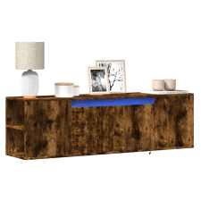vidaXL füstös tölgy színű fali TV-szekrény LED-ekkel 135x31x39,5 cm bútor