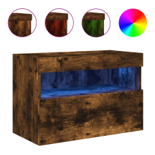 vidaXL füstös tölgy színű fali TV-szekrény LED-ekkel 60x30x40 cm (837191) bútor