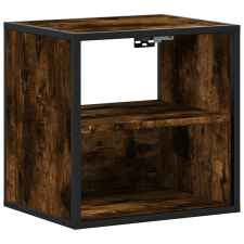 vidaXL füstös tölgy színű falra szerelhető éjjeliszekrény 40x31x39,5cm (848748) bútor