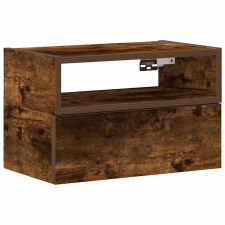 vidaXL füstös tölgy színű falra szerelhető éjjeliszekrény 45x26x28,5cm (858604) bútor