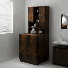 vidaXL füstös tölgy színű mosógépszekrény 71 x 71,5 x 91,5 cm fürdőszoba bútor