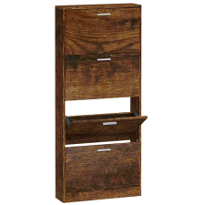 vidaXL füstös tölgy színű szerelt fa cipősszekrény 59x17x150 cm (342523) bútor