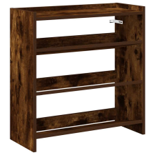 vidaXL füstös tölgy színű szerelt fa cipőtartó 60x25x62 cm (859891) bútor
