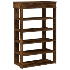 vidaXL füstös tölgy színű szerelt fa cipőtartó 60x30x98 cm (859927) bútor