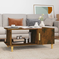 vidaXL füstös tölgy színű szerelt fa dohányzóasztal 90 x 50 x 40 cm bútor