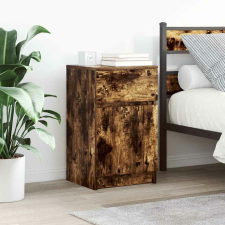 vidaXL füstös tölgy színű szerelt fa éjjeliszekrény 39x35x65 cm bútor