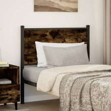 vidaXL füstös tölgy színű szerelt fa és acél fejtámla 75 cm (4007693) ágy és ágykellék