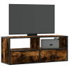 vidaXL füstös tölgy színű szerelt fa és fém TV-szekrény 100x31x39,5 cm