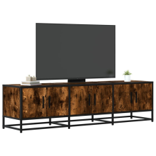 vidaXL füstös tölgy színű szerelt fa és fém TV-szekrény 150x35x41 cm bútor