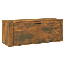 vidaXL füstös tölgy színű szerelt fa fali cipősszekrény 100x35x38 cm (821025) bútor