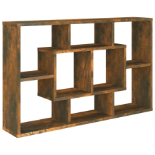 vidaXL füstös tölgy színű szerelt fa fali polc 85x16x52,5 cm (820460) bútor