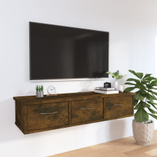 vidaXL füstös tölgy színű szerelt fa faliszekrény 88x26x18,5 cm bútor
